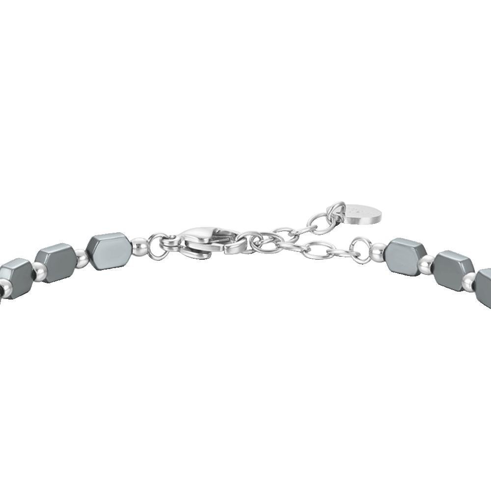 Luca Barra - Bracciale Uomo - Acciaio - Ematite Grigia