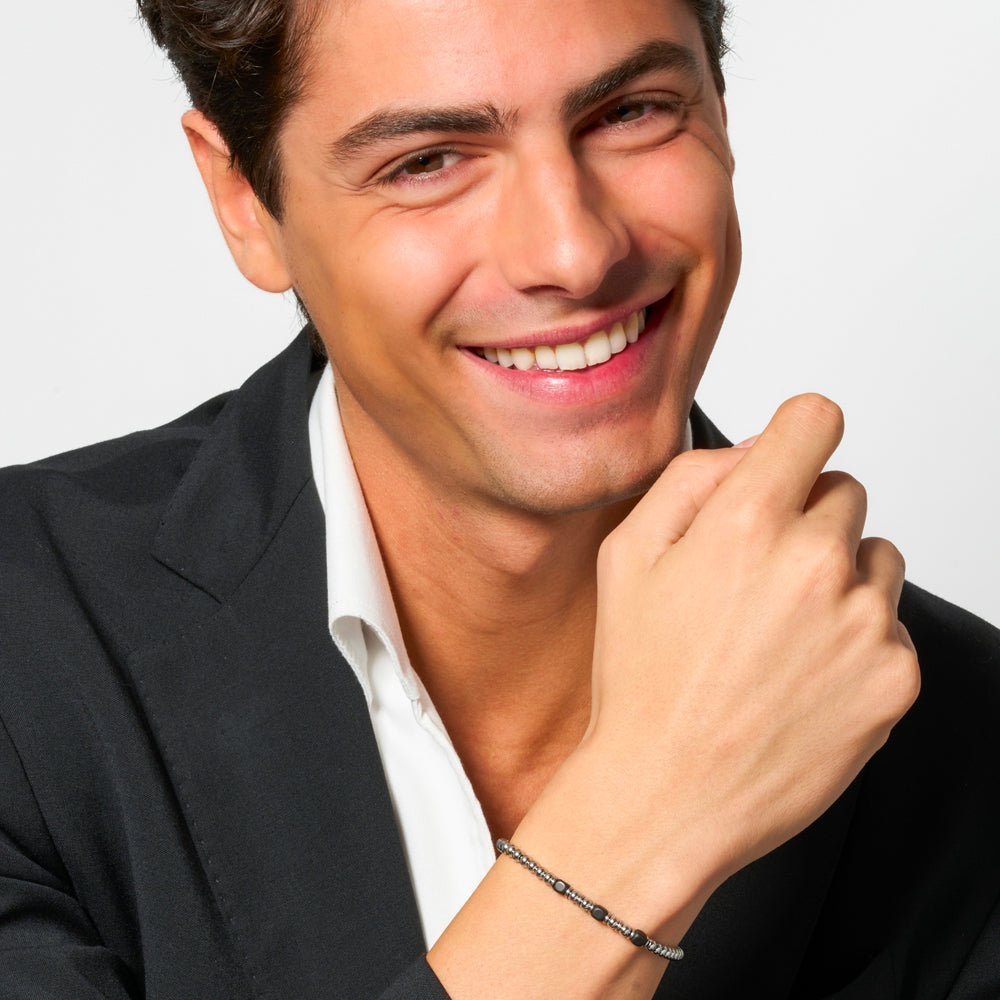 Luca Barra - Bracciale Uomo - Acciaio - Ematite