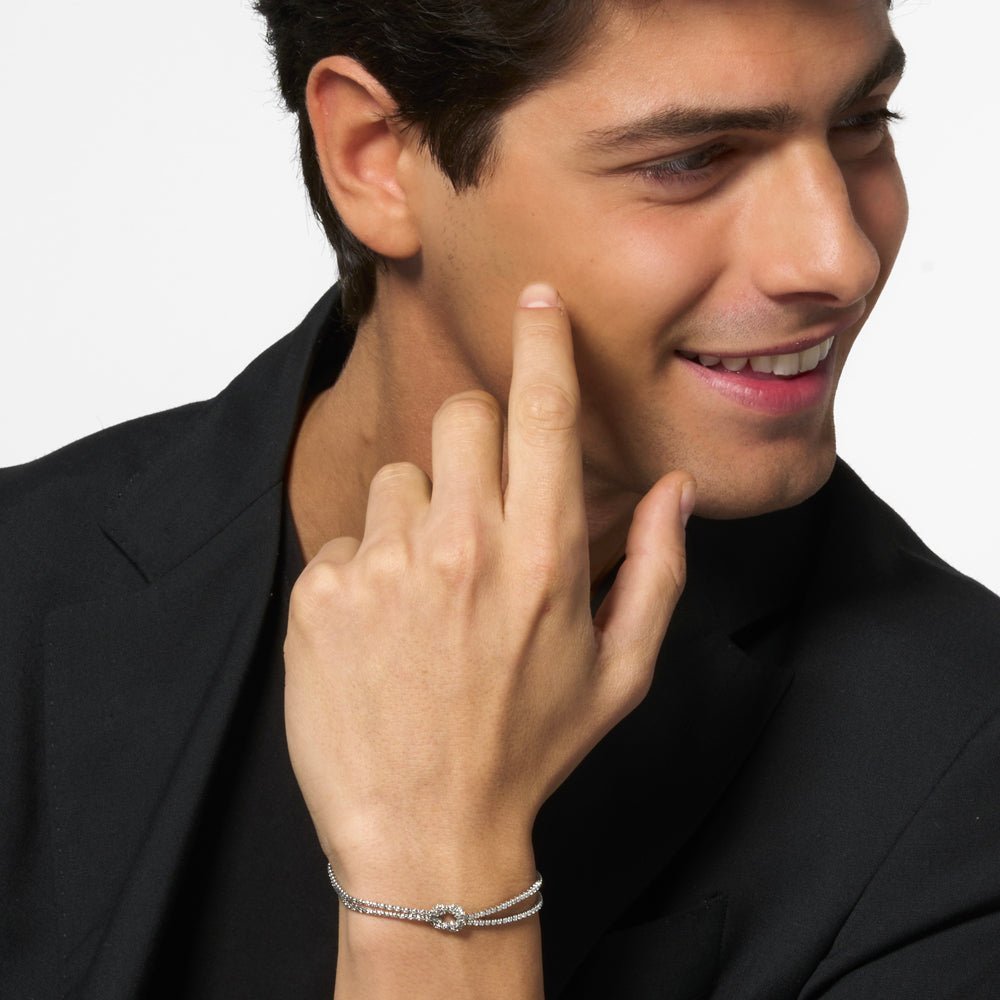 Luca Barra - Bracciale Uomo - Acciaio - Zirconi