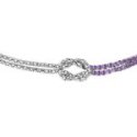 Luca Barra - Bracciale Nodo - Acciaio - Zirconi Viola