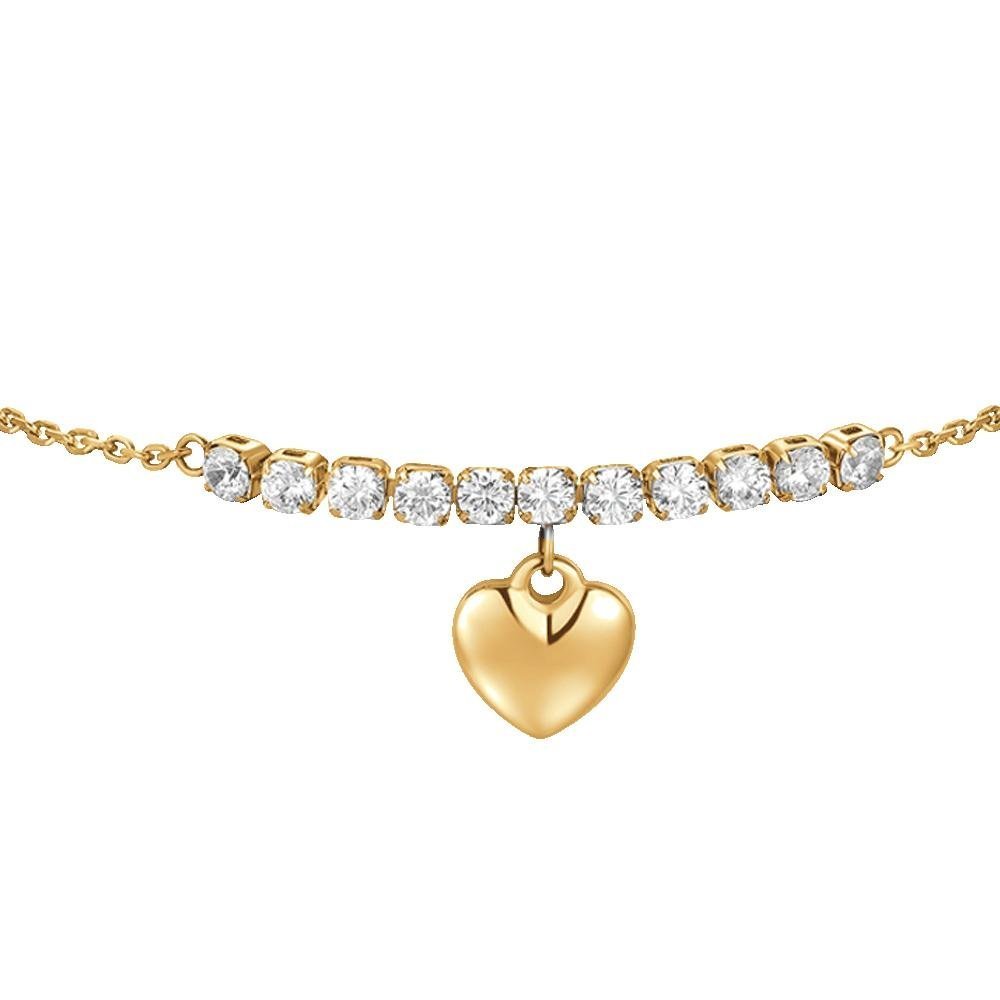 Luca Barra - Bracciale Cuore - Acciaio Ip Gold