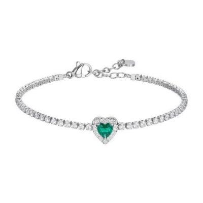 Luca Barra - Bracciale Tennis - Cuore Zirconi