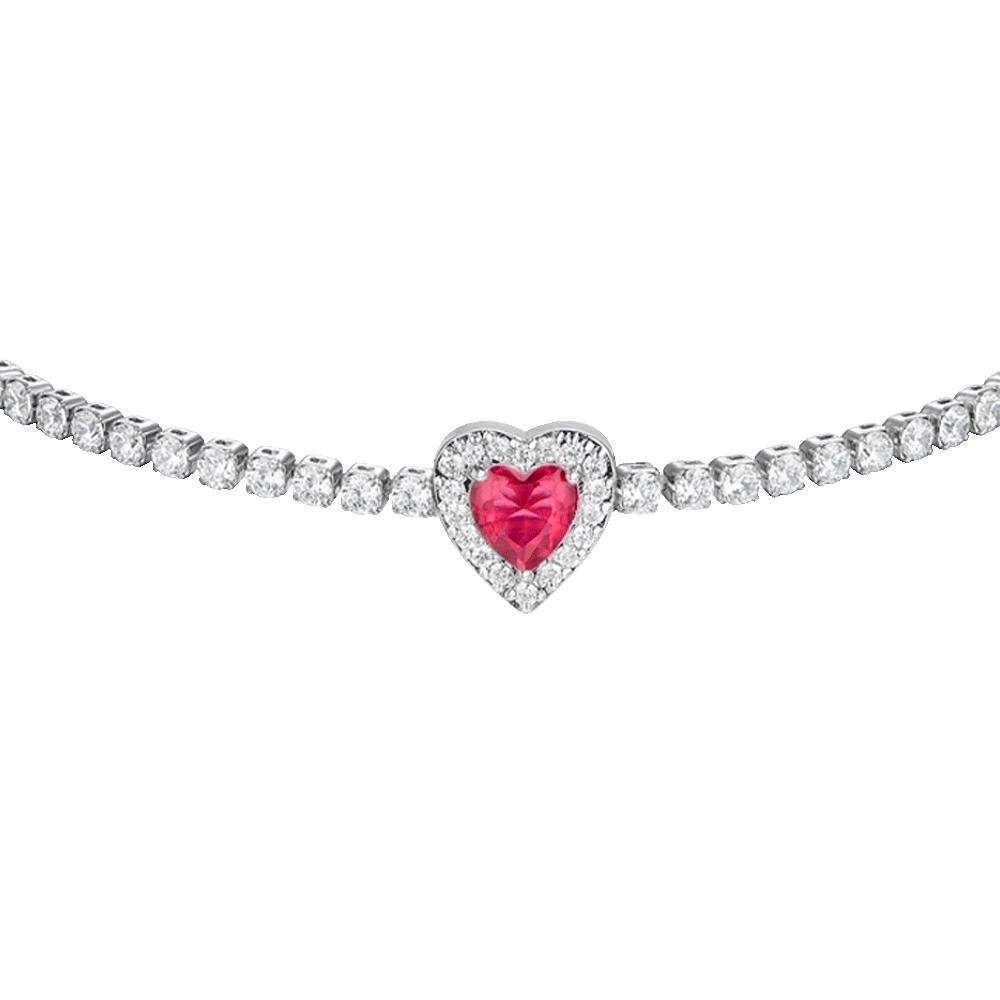 Luca Barra - Bracciale Tennis - Cuore Zirconi