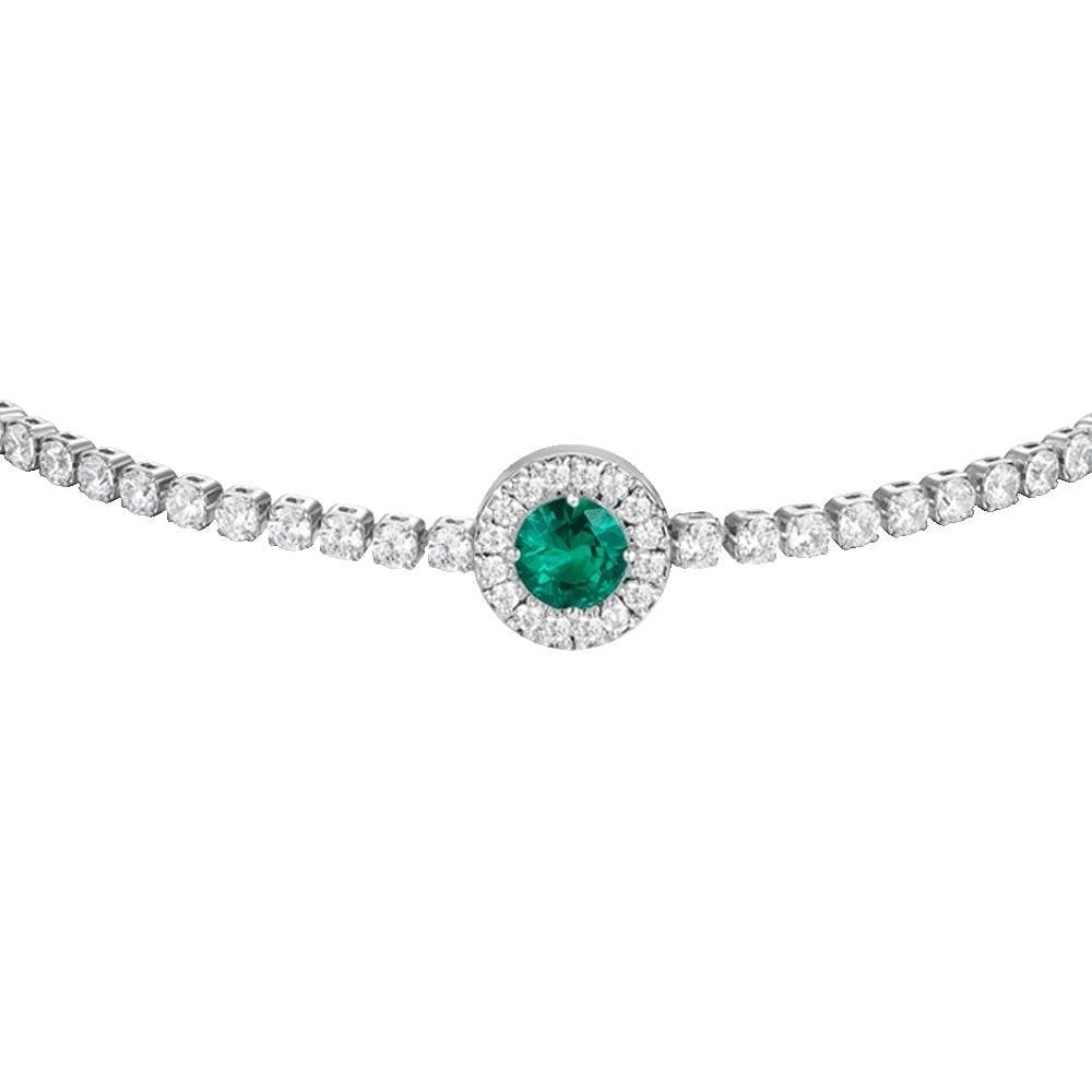 Luca Barra - Bracciale Tennis - Zirconi Verdi