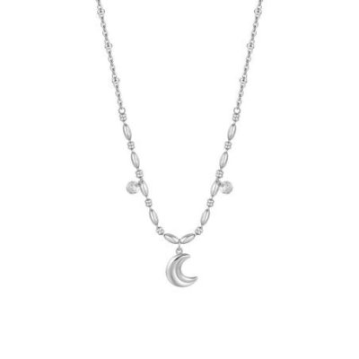 Luca Barra - Collana Donna - Acciaio - Zirconi Bianchi