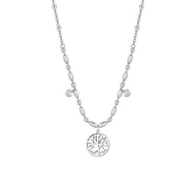 Luca Barra - Collana Albero Vita - Acciaio - Zirconi