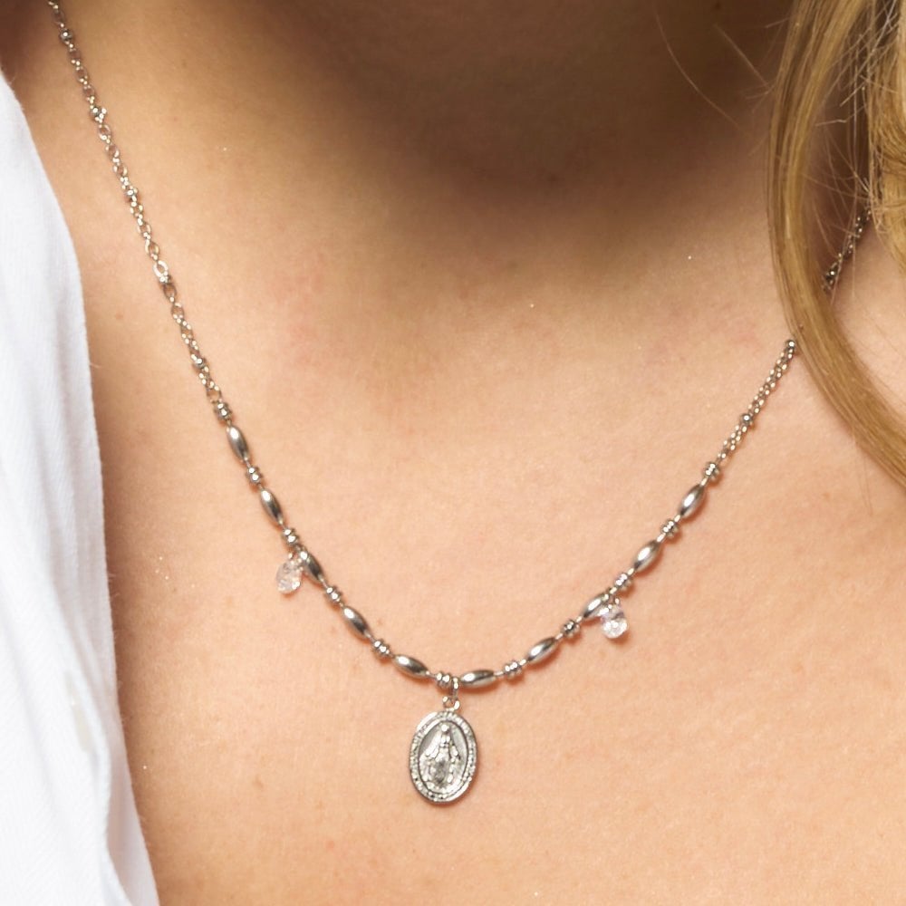 Luca Barra - Collana Donna - Acciaio - Zirconi