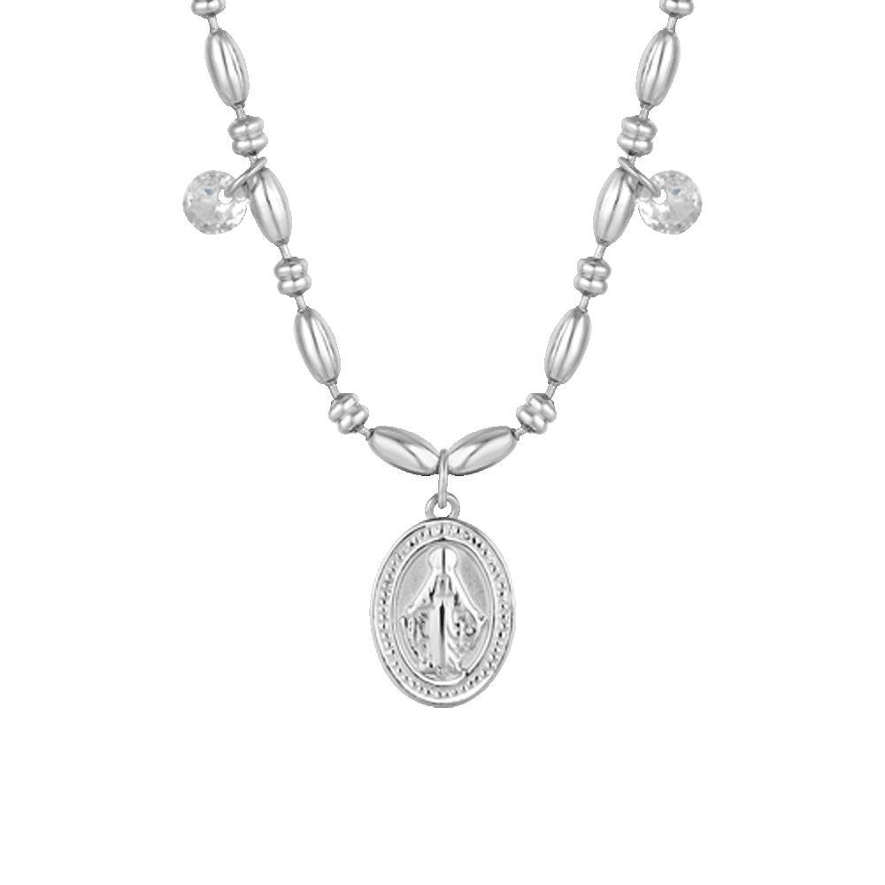 Luca Barra - Collana Donna - Acciaio - Zirconi