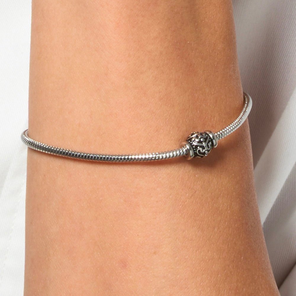 Luca Barra - Bracciale Uomo - Acciaio - Smalto Nero