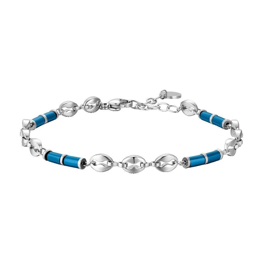 Luca Barra - Bracciale Uomo - Acciaio - Ematite Blu
