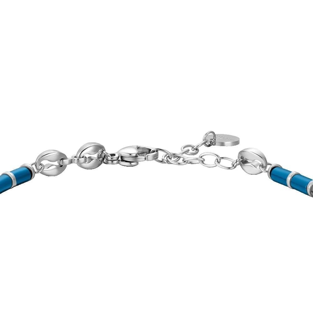 Luca Barra - Bracciale Uomo - Acciaio - Ematite Blu