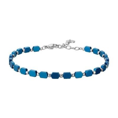 Luca Barra - Bracciale Uomo - Acciaio - Ematite Blu