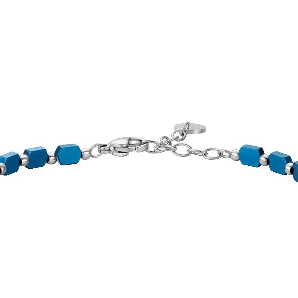 Luca Barra - Bracciale Uomo - Acciaio - Ematite Blu
