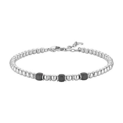 Luca Barra - Bracciale Uomo - Acciaio - Ematite