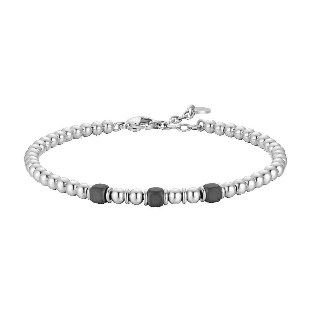 Luca Barra - Bracciale Uomo - Acciaio - Ematite
