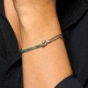 Luca Barra - Bracciale Nodo - Acciaio - Zirconi Verdi