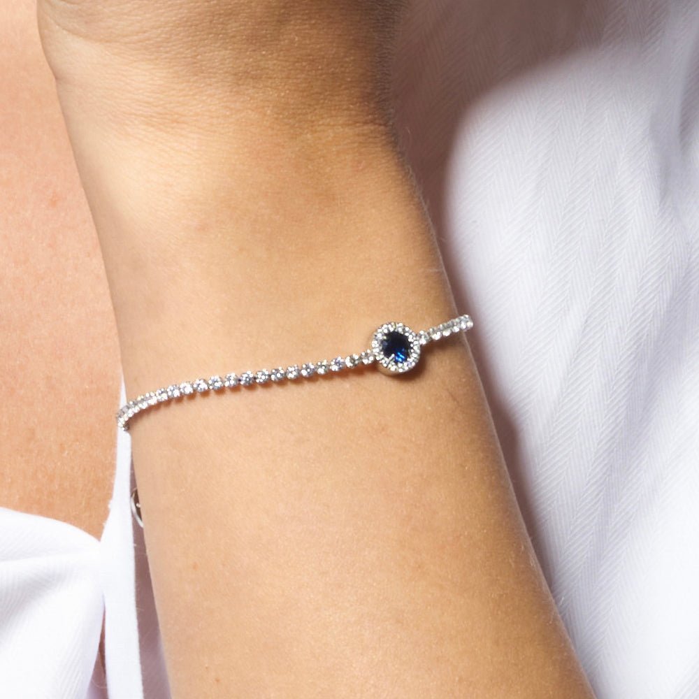 Luca Barra - Bracciale Tennis - Zirconi Blu