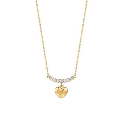Luca Barra - Collana Donna - Acciaio Ip Gold - Cuore