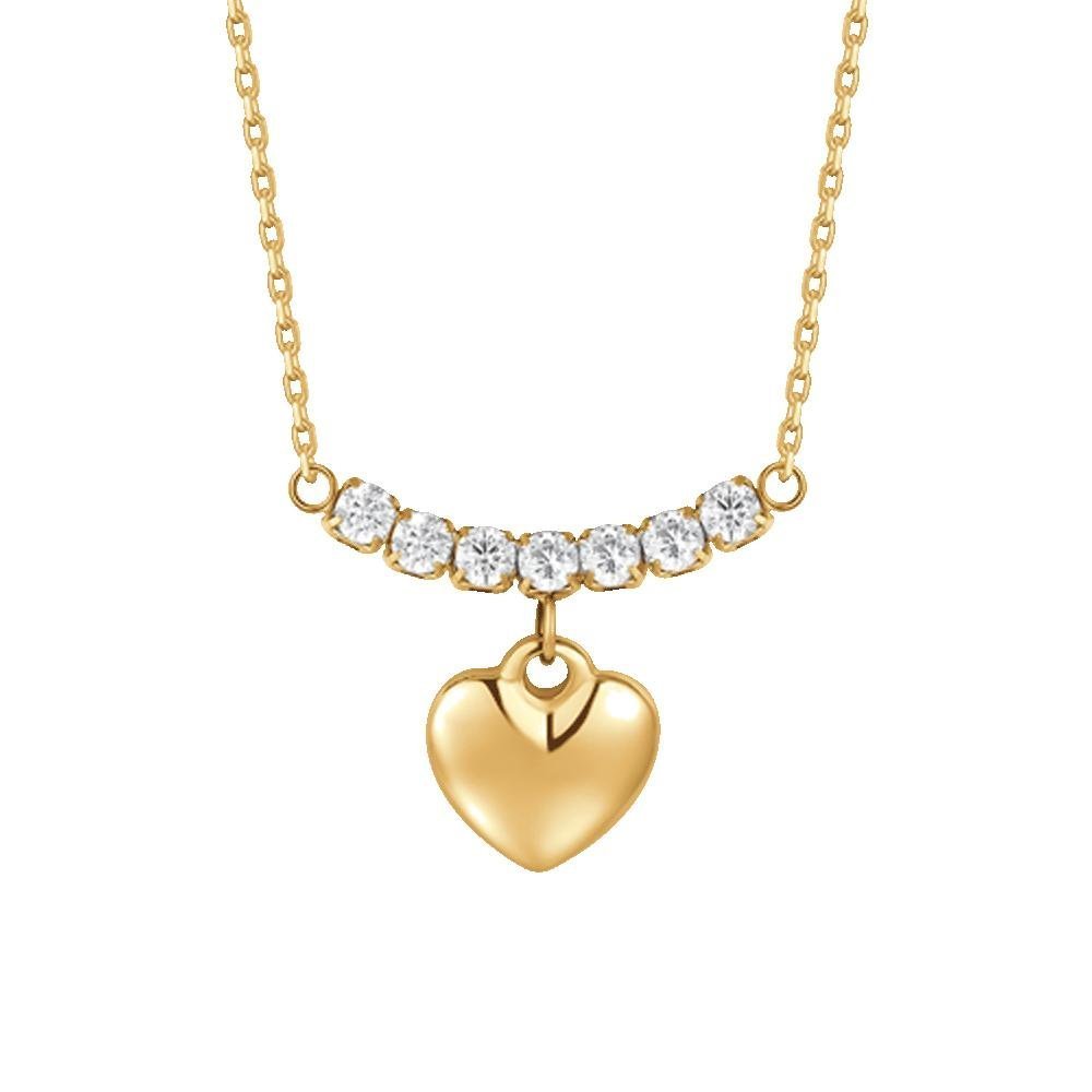Luca Barra - Collana Donna - Acciaio Ip Gold - Cuore