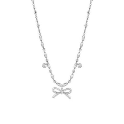 Luca Barra - Collana Donna - Acciaio - Zirconi