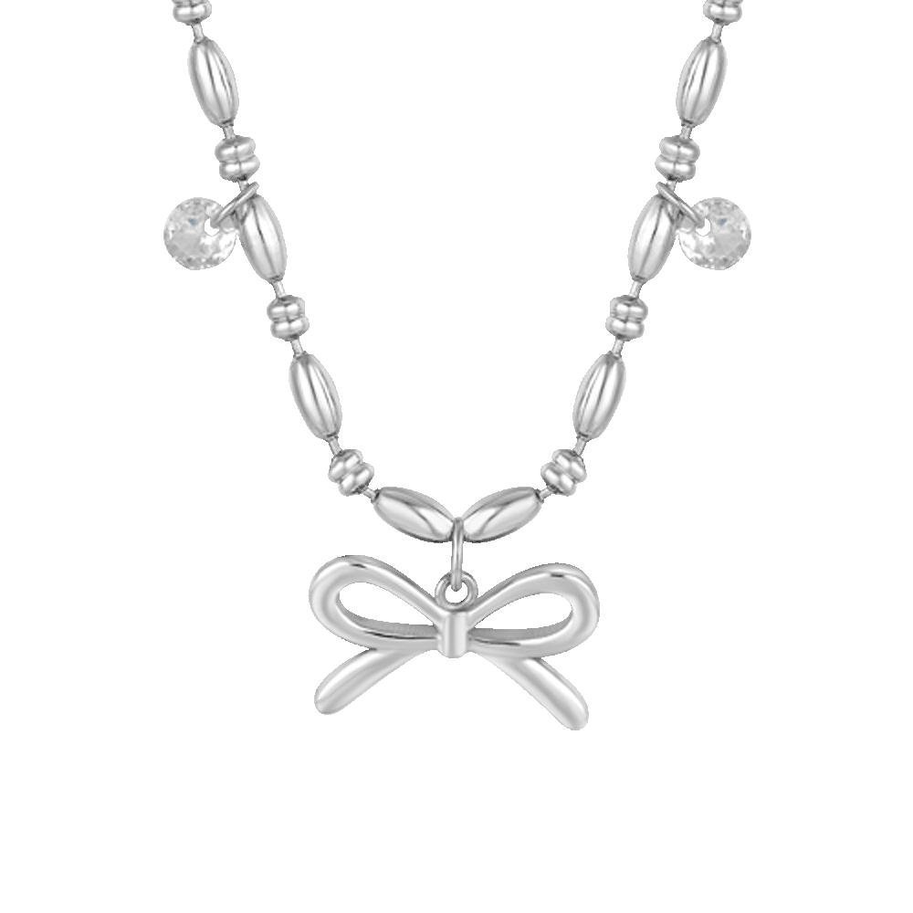 Luca Barra - Collana Donna - Acciaio - Zirconi