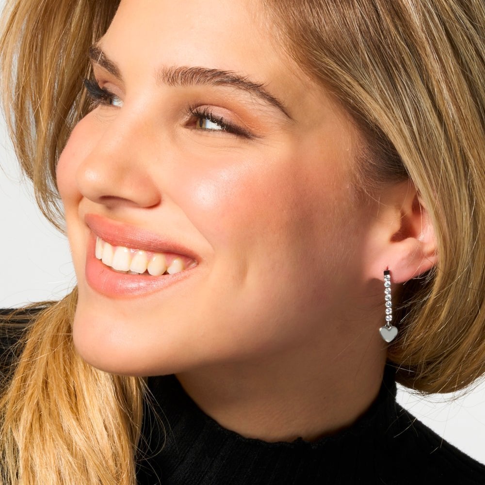 Luca Barra - Orecchini Donna - Acciaio - Zirconi