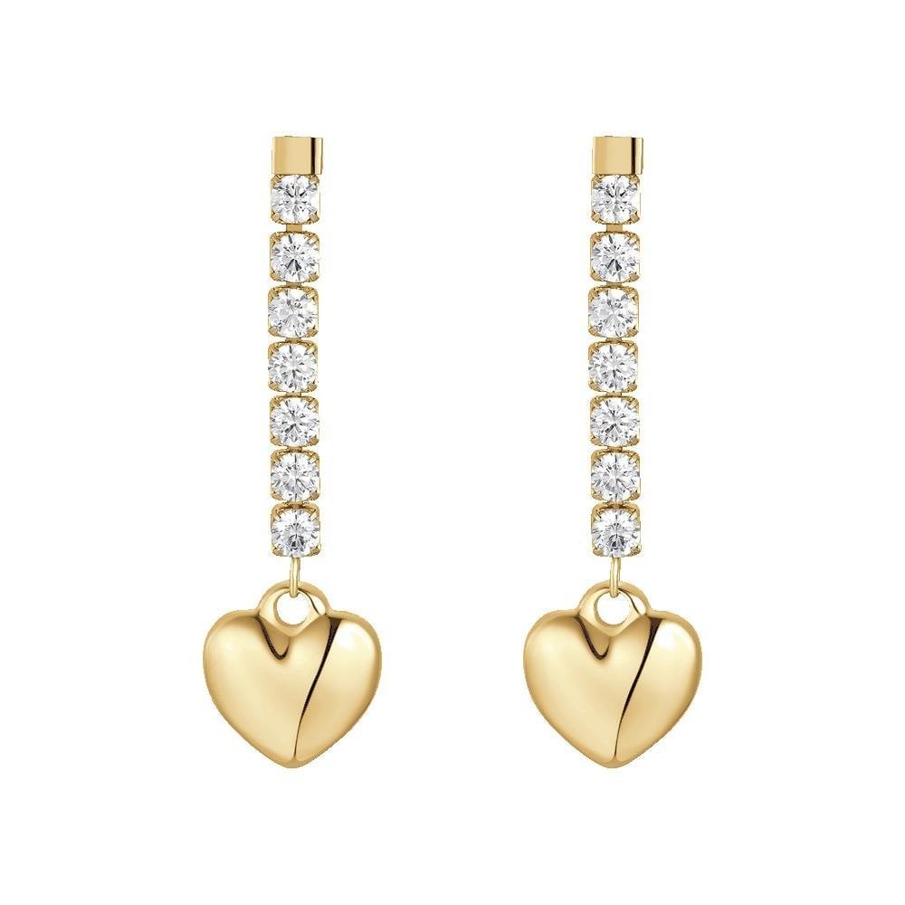 Luca Barra - Orecchini Donna - Acciaio Ip Gold - Cuore