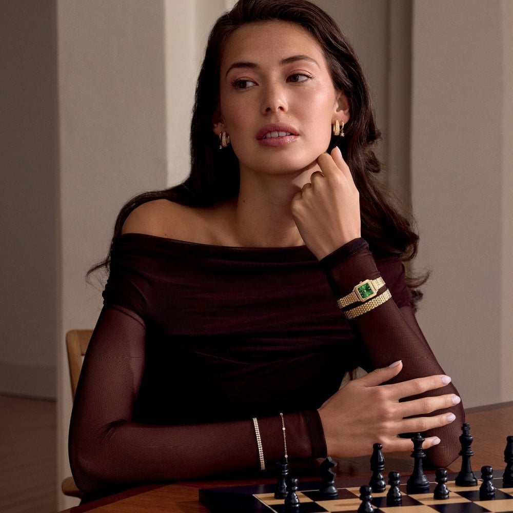 Cluse - Gracieuse Mini - Quadrato Verde - Oro