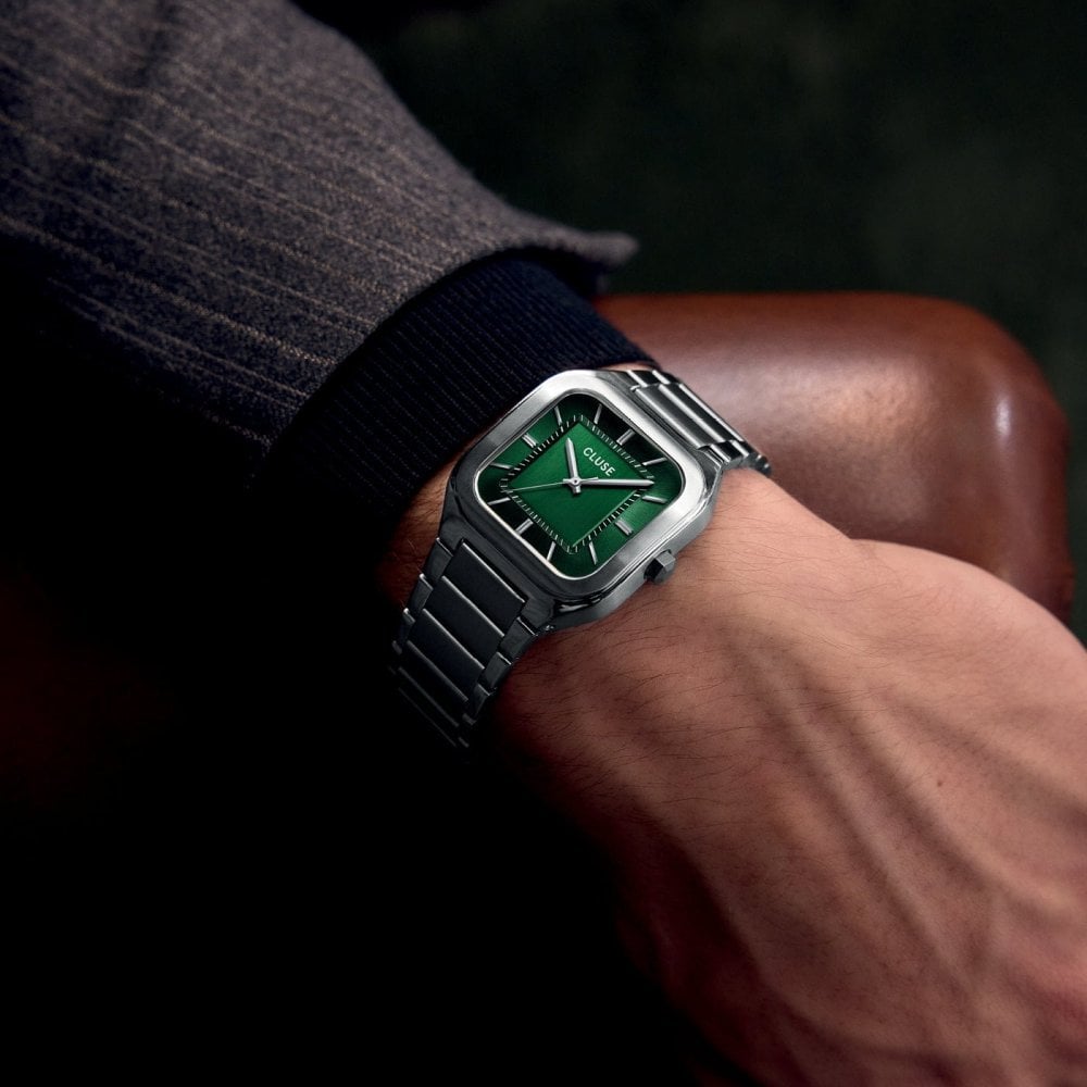 Cluse - Quadrus Watch - Verde - Argento