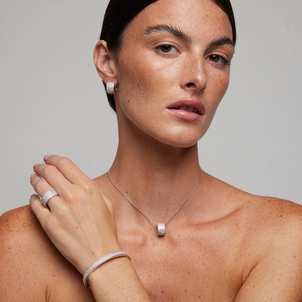 Sogni - Bracciale Rigido - Argento - Zirconi