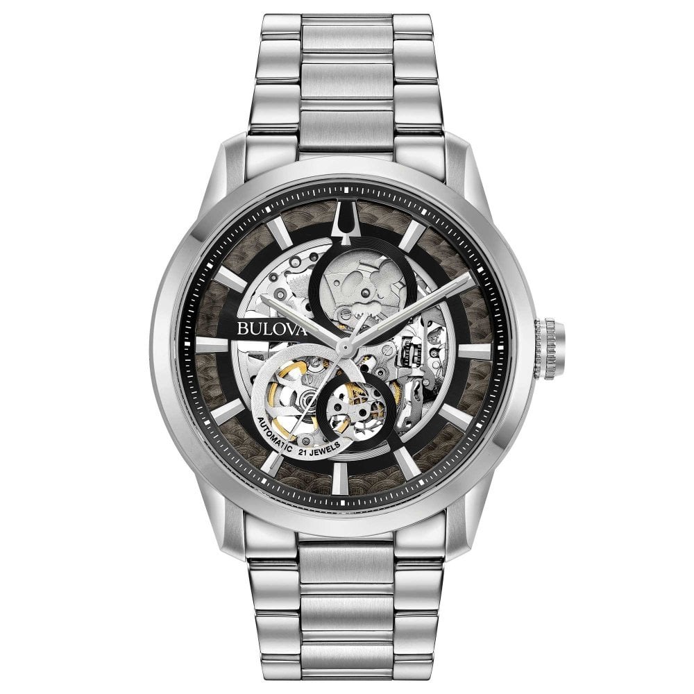 Bulova - Sutton Skeleton - Acciaio - Nero