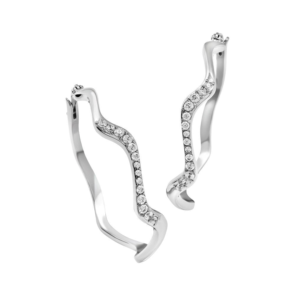 Breil Jewels - Orecchini Zig Zag - Acciaio - Cristalli