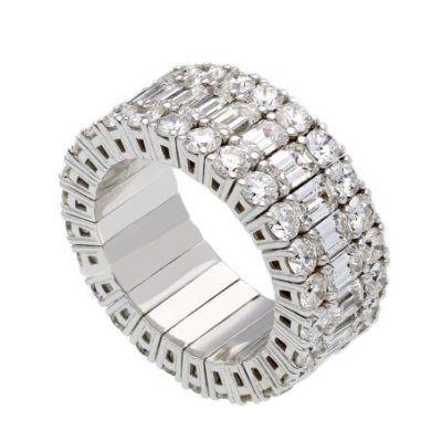 Songa Antonio - Anello Fascia - Oro Bianco - 18 Ct