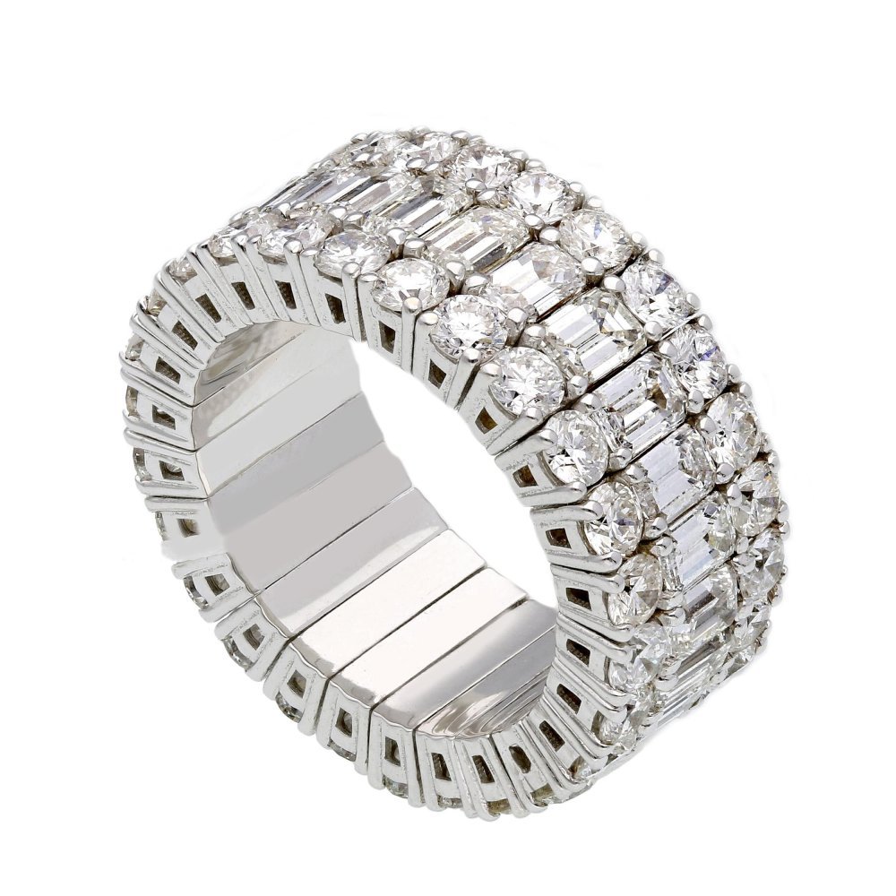 Songa Antonio - Anello Fascia - Oro Bianco - 18 Ct