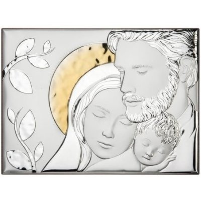 Atelier - Icona Sacra Famiglia - Pvd Argento - Legno