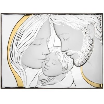 Atelier - Icona Sacra Famiglia - Pvd Argento - Legno