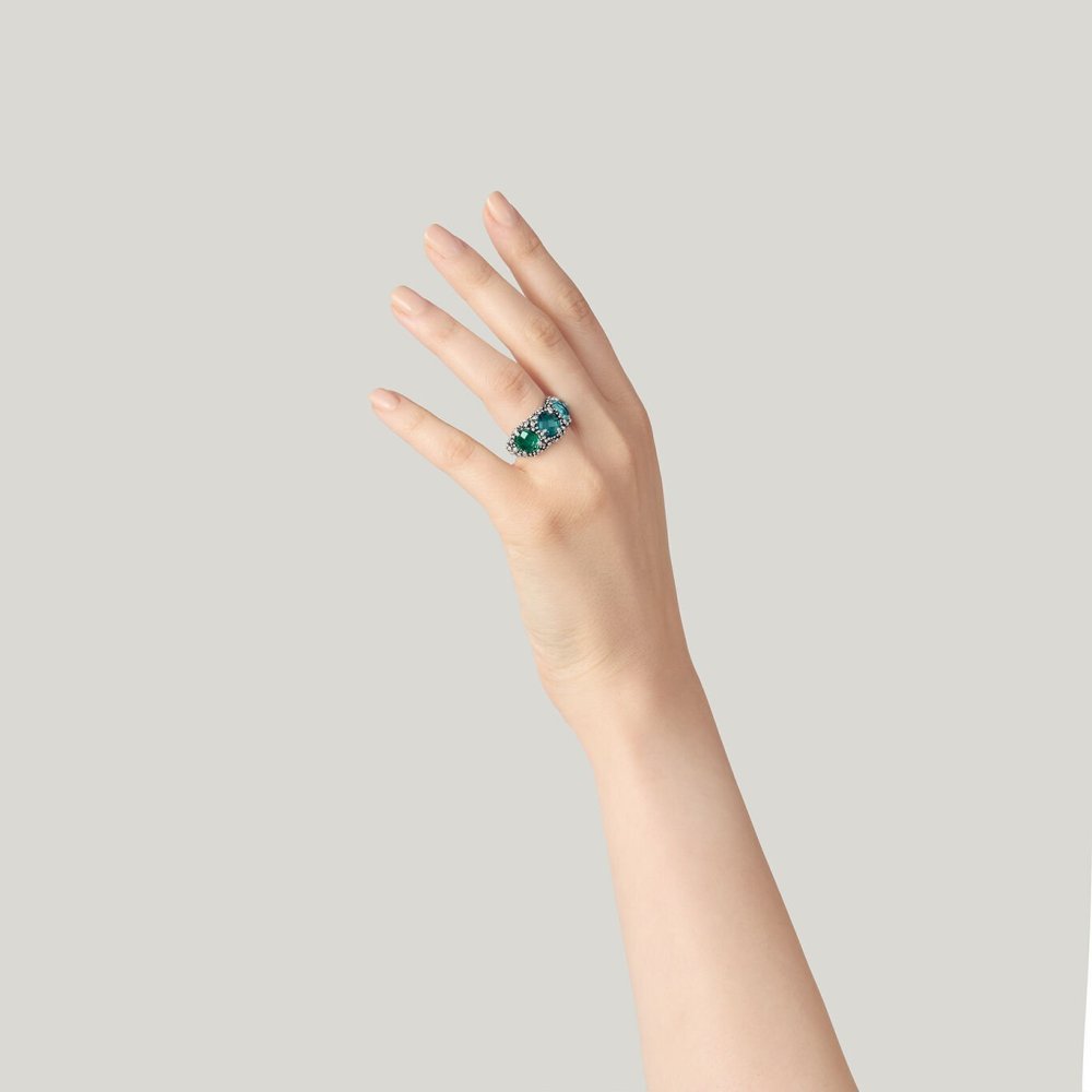 Giovanni Raspini - Anello Trilogy - Argento 925 - Cristallo