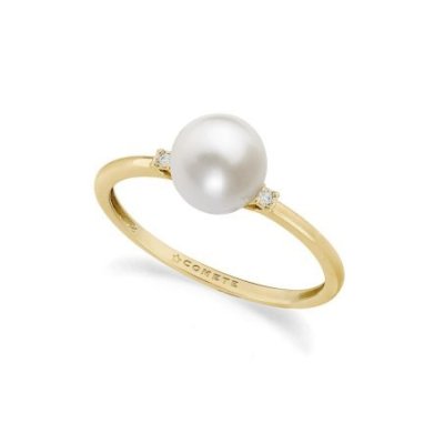 Comete Gioielli - Anello Oro Giallo - Diamanti E Perla