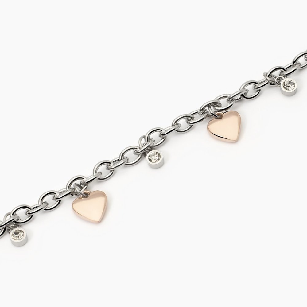 2 Jewels - Bracciale In Acciaio - Pvd Ros - Cristalli