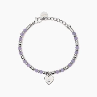2 Jewels - Bracciale In Acciaio - Cristalli Viola