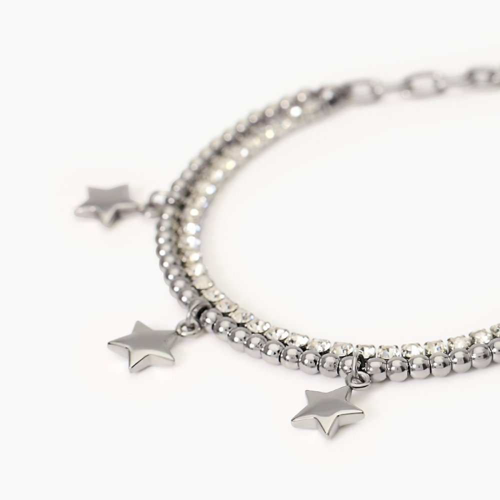 2 Jewels - Bracciale In Acciaio - Cristalli