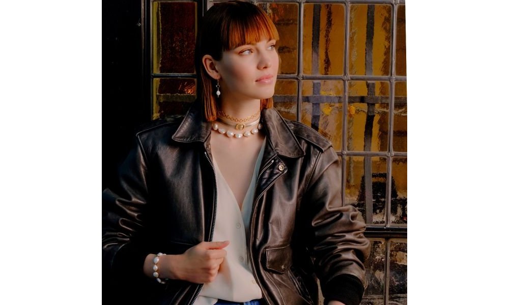 Maman Et Sophie - Girocollo Nastro - Velluto Beige