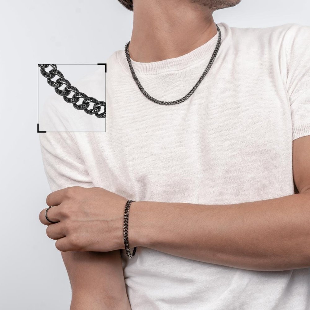 Comete Gioielli - Collana Argento - Zirconi Neri