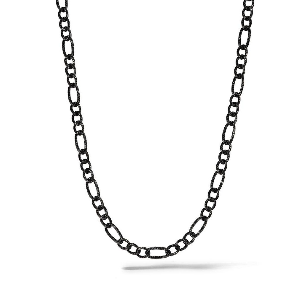 Collana In Argento 925‰ Rutenio, Zirconi Neri - Comete Gioielli