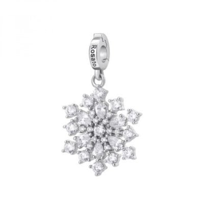 Rosato - Charm Fiocco Di Neve - Argento - Zirconia