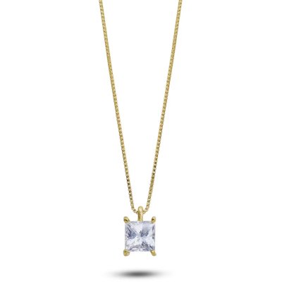 Ambrosia Gioielli - Girocollo Punto Luce - Oro Bianco - Zircone