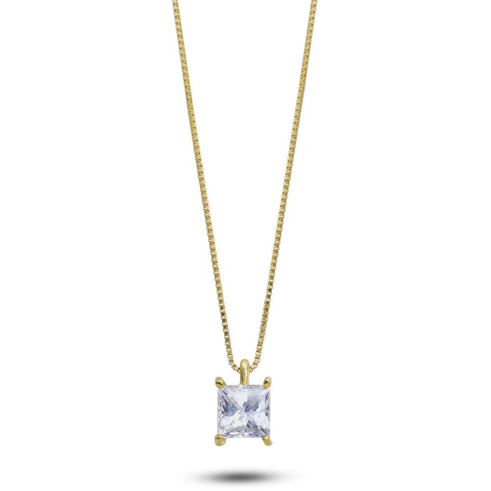 Ambrosia Gioielli - Girocollo Punto Luce - Oro Bianco - Zircone