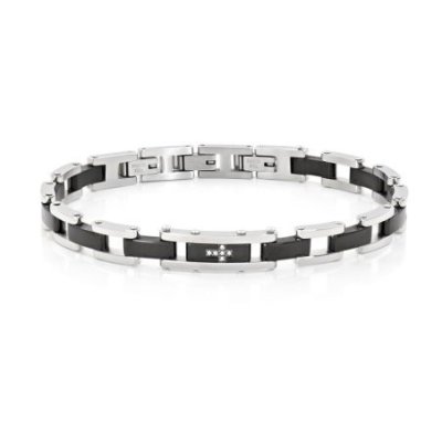 Amen - Bracciale Acciaio - Maglie Bicolori - Uomo