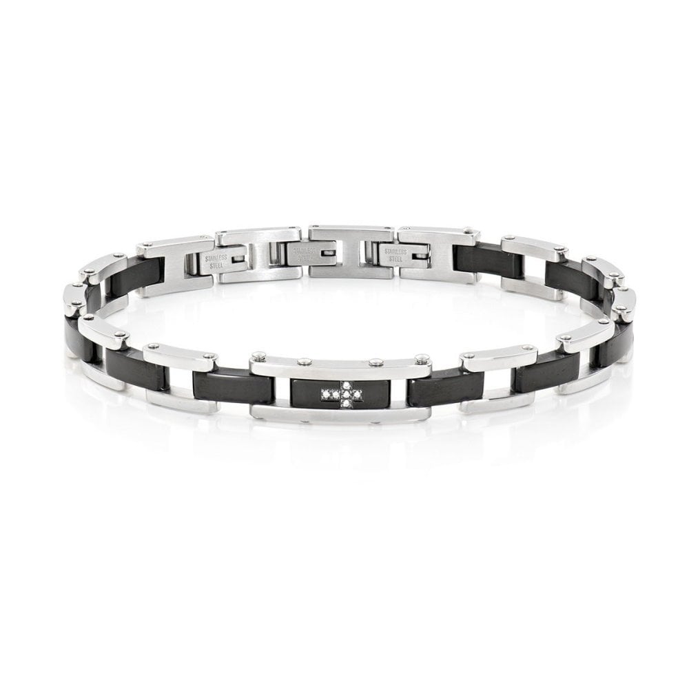 Amen - Bracciale Acciaio - Maglie Bicolori - Uomo