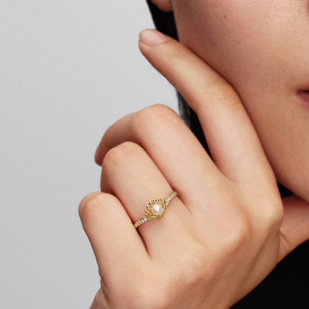 Principesse Disney, Ariel, Anello con Perla d'Acqua Dolce Coltivata